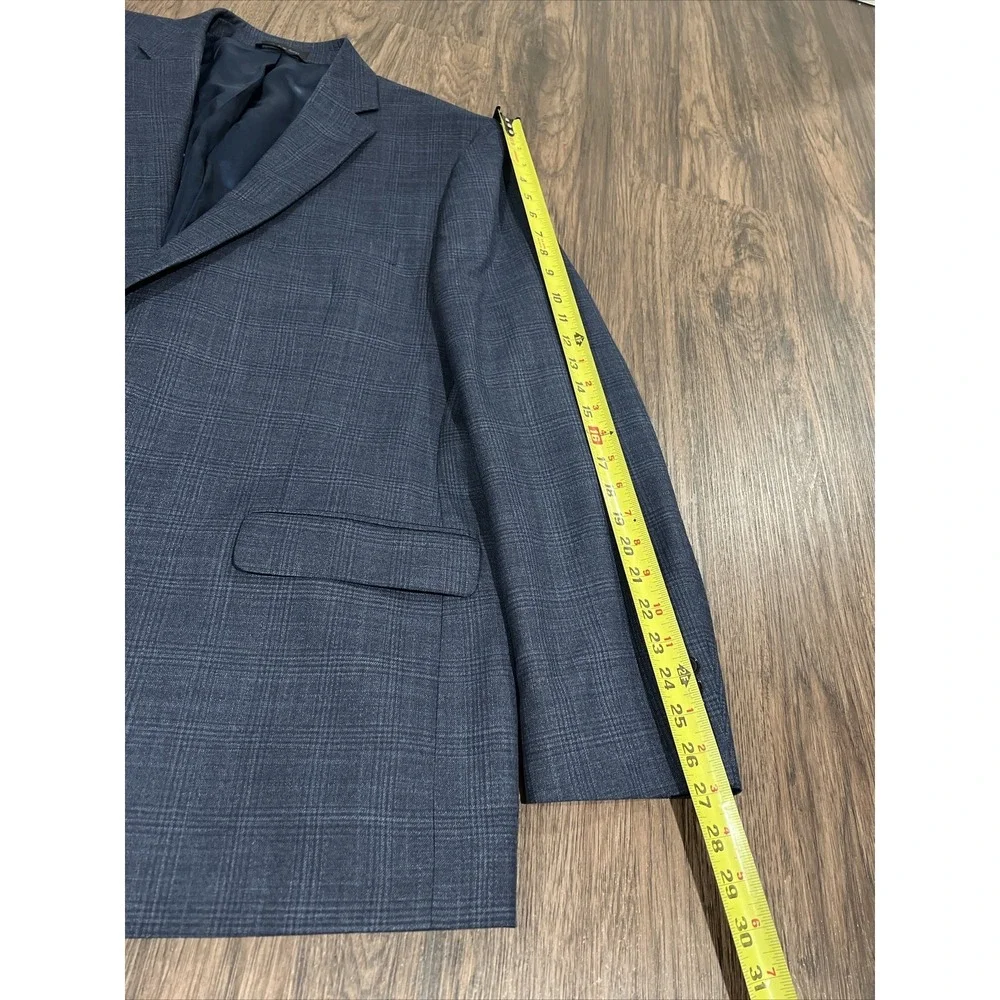 LRL Ralph Lauren Black Label Blazer  Men's Size 48L Color Blue Plaid